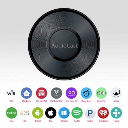 iEAST M5 Audiocast WLAN Music Adapter mit Streaming Dienste/Internet-Radio schwarz 