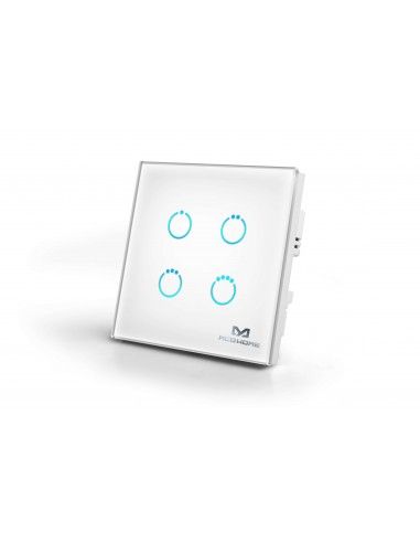 MCO Home - Interruttore Touch Panel Z-Wave+ 4 Tasti, bianco (MH-S314-5)