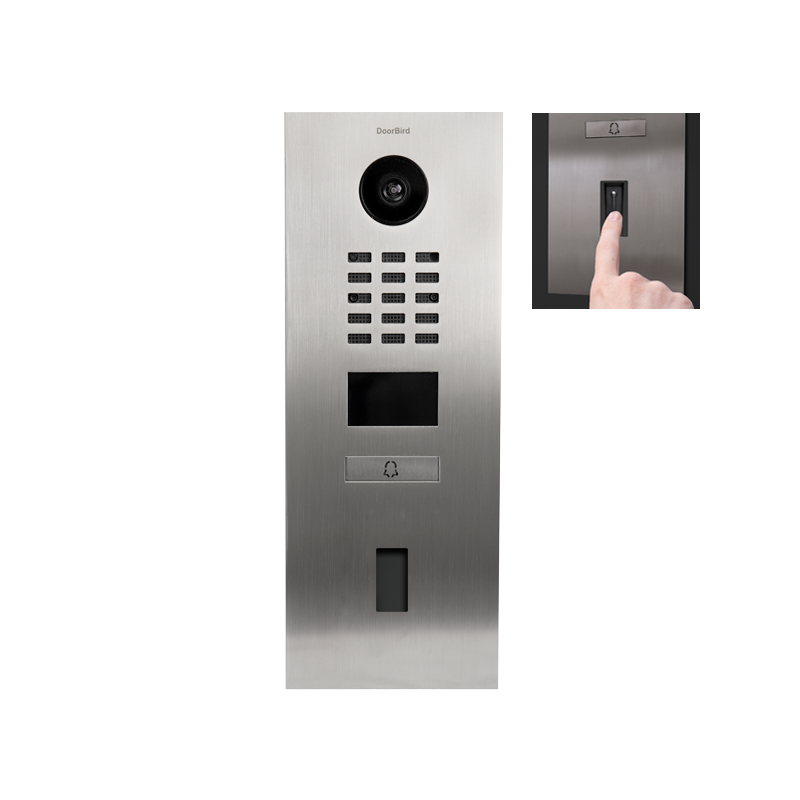 Doorbird IP Video Door Station D2101FV Call button unit preapared  for ekey Fingerprint reader module