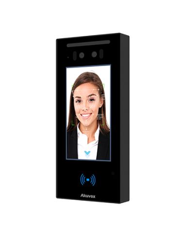 Akuvox - Sistema videocitofonico e di controllo accessi E16C con  riconoscimento facciale, touch screen, Bluetooth, RFID e QR Cod