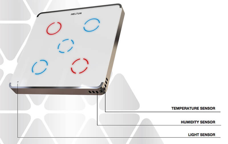 Heltun Touch Panel Solo HE-TPS04 - Interrupteur tactile tout-en-un