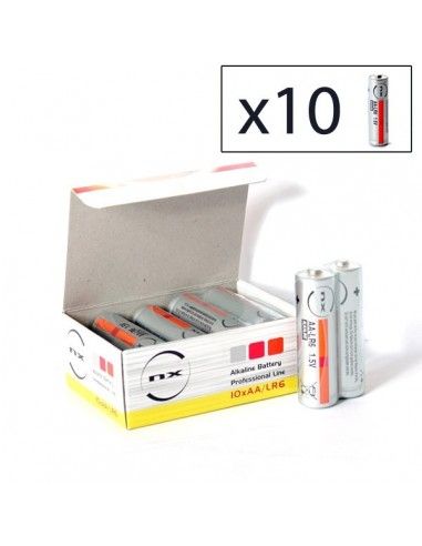 Enix - Boite 10 piles Alcaline AA NX 1,5V 3.4Ah en stock chez