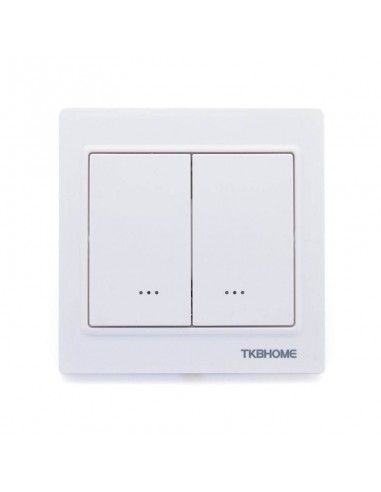 TKB Home - Interrupteur variateur double (une charge) Z-Wave+ Blanc (TZ55D-ZW5)