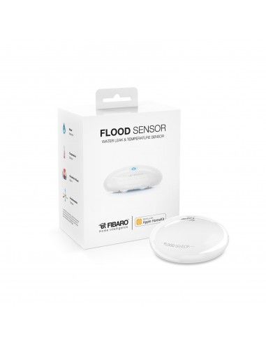 FIBARO - Détecteur d'inondation Bluetooth compatible Apple HomeKit (Flood Sensor FGBHFS-001)