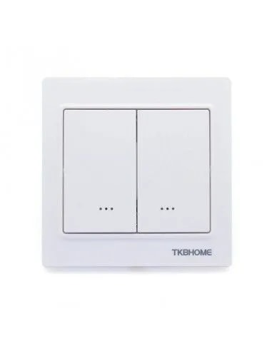 TKB Home - Double Switch (single charge) Z-Wave Plus White (TZ56D-ZW5)