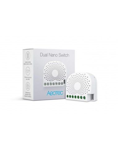 Aeotec - Mikromodul 2-Relais-Schalter und Zähler Z-Wave Plus (Dual Nano Switch with energy metering)