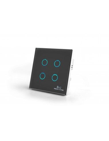 MCO Home - Interruttore Touch Panel Z-Wave+ 4 Tasti, nero (MH-S314B-5)
