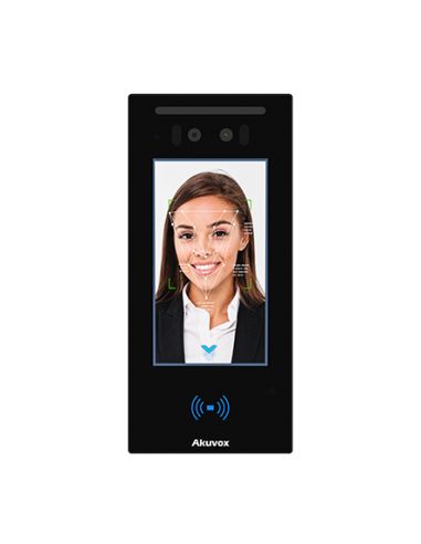 Akuvox - Video doorphone and access control E16C with facial recognition, touch screen, Bluetooth, RFID & QR Code