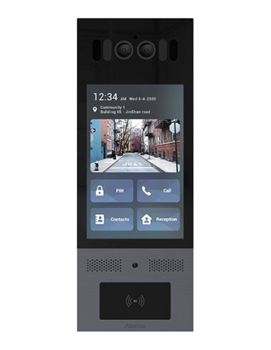 Akuvox - Videocitofono IP multi-tenant X915S con riconoscimento facciale, codice QR, BLE, touch screen da 8"