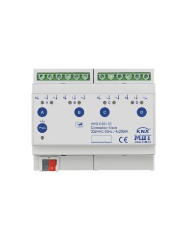 MDT - Attuatore dimmerabile 4 volte, 6SU MDRC, 230VAC, 250W