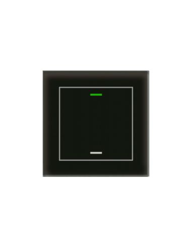 MDT - Glass Push Button II Lite, 1-fold, Black, Version NEUTRAL