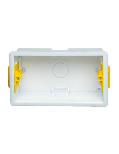 Appleby - Doppia scatola da incasso quadrata 47mm bianca