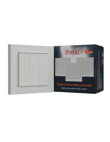 Heatit Controls - Controllore Z-Wave+ 700 Z-Push Wall senza fili