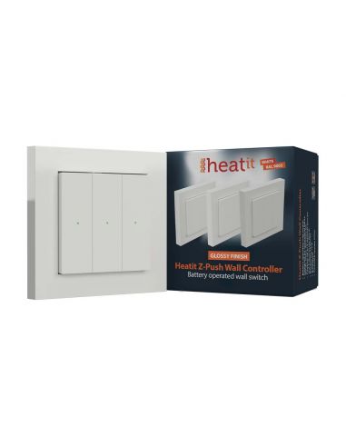 Heatit Controls - Regolatore a parete Z-Wave+ 700 Z-Push senza fili