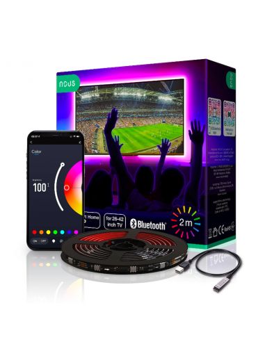 NOUS - Nastro LED RGB Bluetooth per TV (2 m)