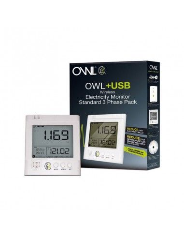 OWL + USB - CM160 Energy monitor/recorder (Pack 3 standard size clamps)