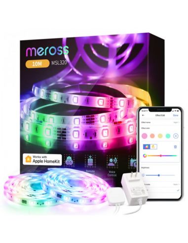 Meross - Bande LED WiFi intelligente avec RGB (2x 5 mètres)