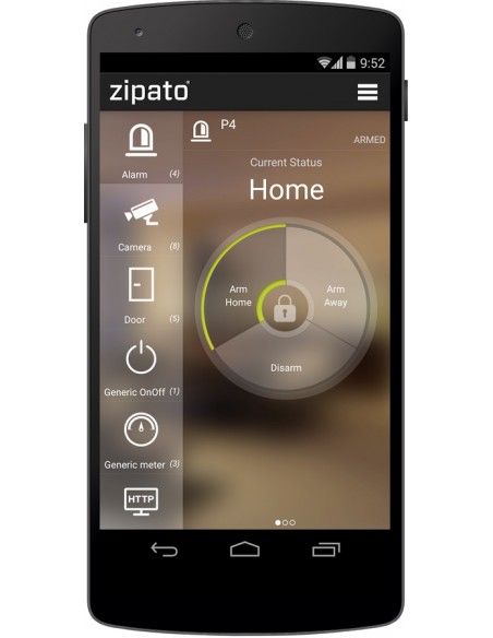 Zipato - Zigbee & Z-Wave+ Home Control System Zipatile - Black