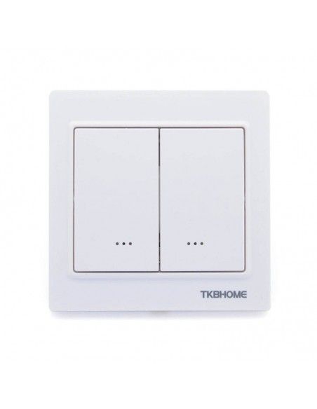 TKB Home - Interrupteur double (une charge) Z-Wave+ Blanc (TZ56D-ZW5)