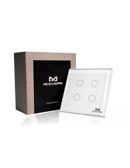 MCO Home - Schalter Touch Panel Z-Wave 4 Tasten, Weiss (MH-S314)