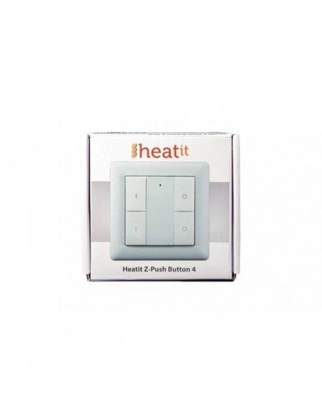 Thermofloor - Schalter mit 4 Tasten Heatit Z-Push Button Z-Wave+, weiss