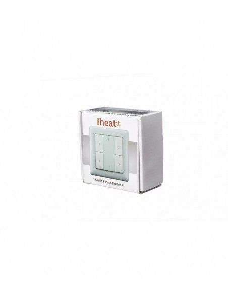 Thermofloor - Schalter mit 4 Tasten Heatit Z-Push Button Z-Wave+, weiss