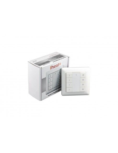 Thermofloor - Schalter mit 8 Tasten Heatit Z-Push Button Z-Wave+, weiss