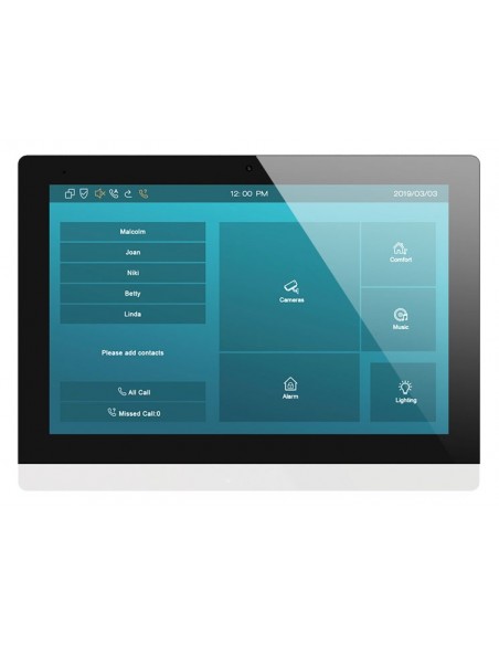 Akuvox - Console interna SIP con schermo tattile da 10", Wifi  e Bluetooth,  Telecamera 1MP (versione Android) Akuvox C317A