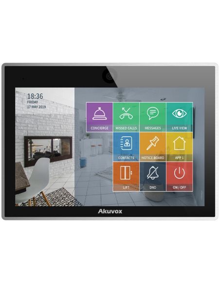 Akuvox - Console interna SIP con schermo tattile da 10", Wifi  e Bluetooth,  Telecamera 1MP (versione Android) Akuvox IT83A