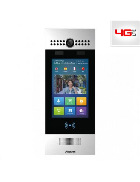 Akuvox - R29C Multi-Tenant IP Video Door Entry System with 4G LTE,  facial recognition, QR Code, BLE, 7" Touchscreen