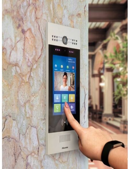Akuvox - R29C Multi-Tenant-IP-Video-Türsprechanlage mit 4G LTE, Gesichtserkennung, QR-Code, BLE, 7"-Touchscreen.