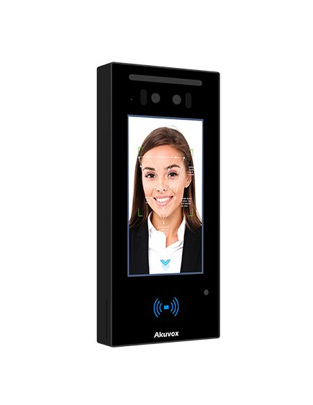 Akuvox - E16C Video-Türsprechanlage und Zutrittskontrolle mit Gesichtserkennung, Touchscreen, Bluetooth, RFID & QR-Code