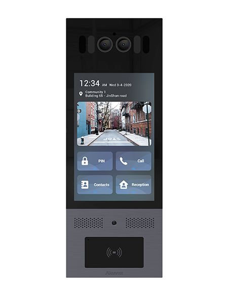 Akuvox - Portier vidéo IP Multi-locataires X915S avec reconnaissance faciale, QR Code, BLE, écran tactile 8"