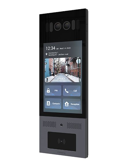Akuvox - Portier vidéo IP Multi-locataires X915S avec reconnaissance faciale, QR Code, BLE, écran tactile 8"