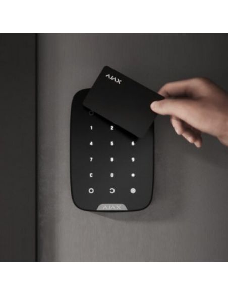Ajax - Wireless touch keypad supporting encrypted contactless cards and key fobs (Ajax Keypad Plus)