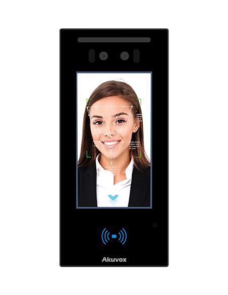 Akuvox - Zutrittskontrollgerät mit Gesichtserkennung, BLE, RFID, NFC, QR Code (Akuvox A05C)