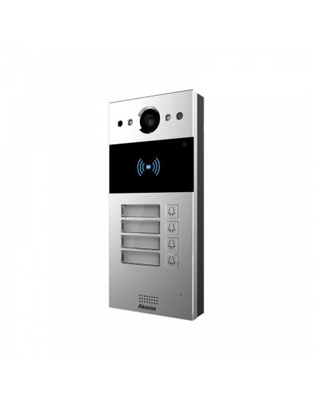 Akuvox - R20B4 IP video door station - multi-user - 4 doorbells with RFID badge reader