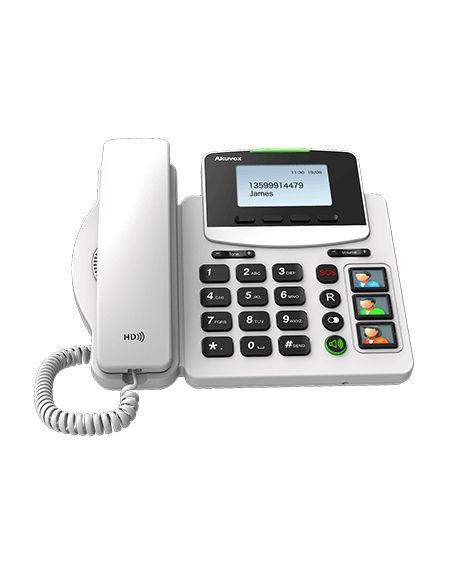 Akuvox HCP-R15P - Telefono con cavo con pulsanti grandi e pulsante di emergenza