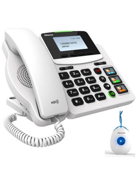 Akuvox HCP-R15P - Téléphone filaire grosses touches avec bouton d'urgence