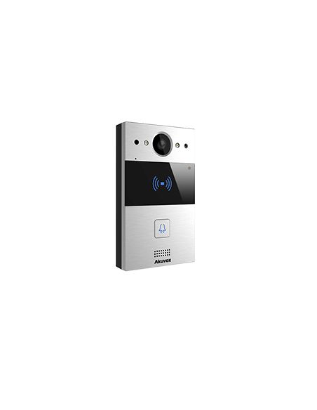Akuvox - Portier vidéo 2 fils compact SIP R20A-2 - 1 sonnette avec lecteur de badge RFID
