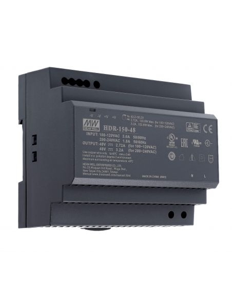 Mean Well - Power supply 48v/3.2A 150W DIN Rail format