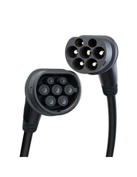 go-e - Câble de charge pour voitures électriques avec prise de type 2 (Black Edition)