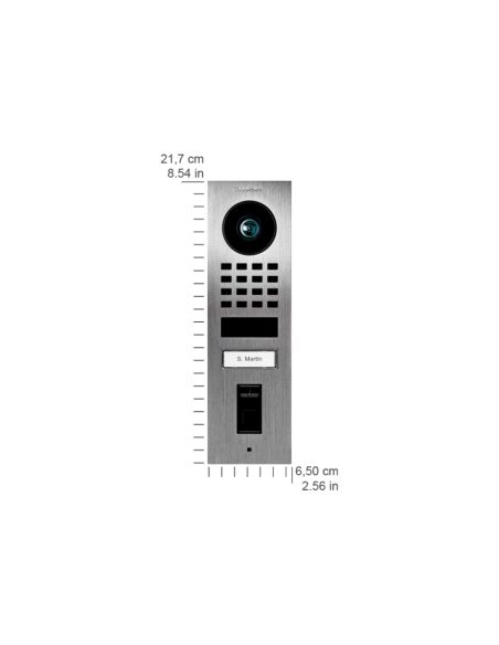 Doorbird - Verbundene Video-Türstation D1101FV Fingerprint 50 mit einer Ruftaste und integriertem EKEY-Fingerabdruckleser