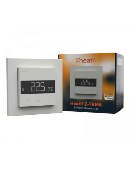 Controlli Heatit - Termostato Z-Wave Heatit Z-TRM6 3600W 16A, bianco