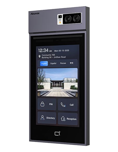 Akuvox - X915S Multi-tenant IP video doorman with facial recognition, QR Code, BLE, 8" touch screen