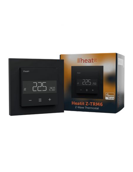 Controlli Heatit - Termostato Z-Wave Heatit Z-TRM6 3600W 16A, nero