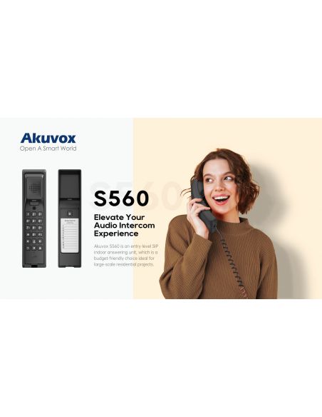 Akuvox - Combiné téléphonique pour interphone (Akuvox S560)