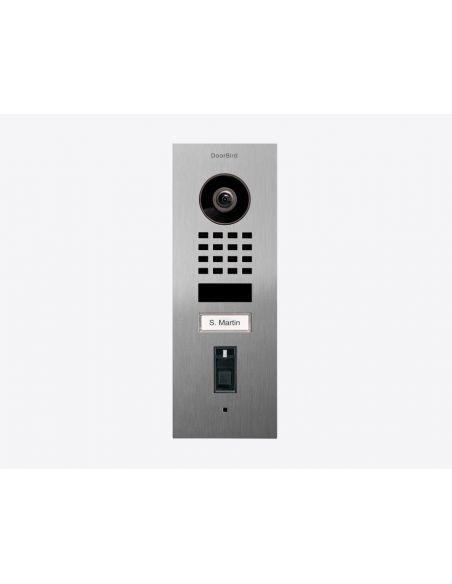 Doorbird - Portier vidéo D1101FV Fingerprint 50 avec 1 bouton d'appel et lecteur d'empreinte EKEY intégré, montage encastré
