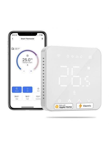 Meross - Thermostat Wi-Fi intelligent pour plancher chauffant électrique