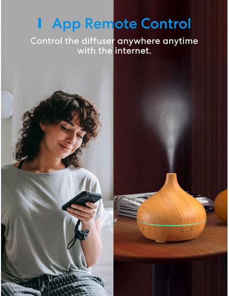 Meross - Smart essential oil diffuser Wi-Fi, MOD150HK